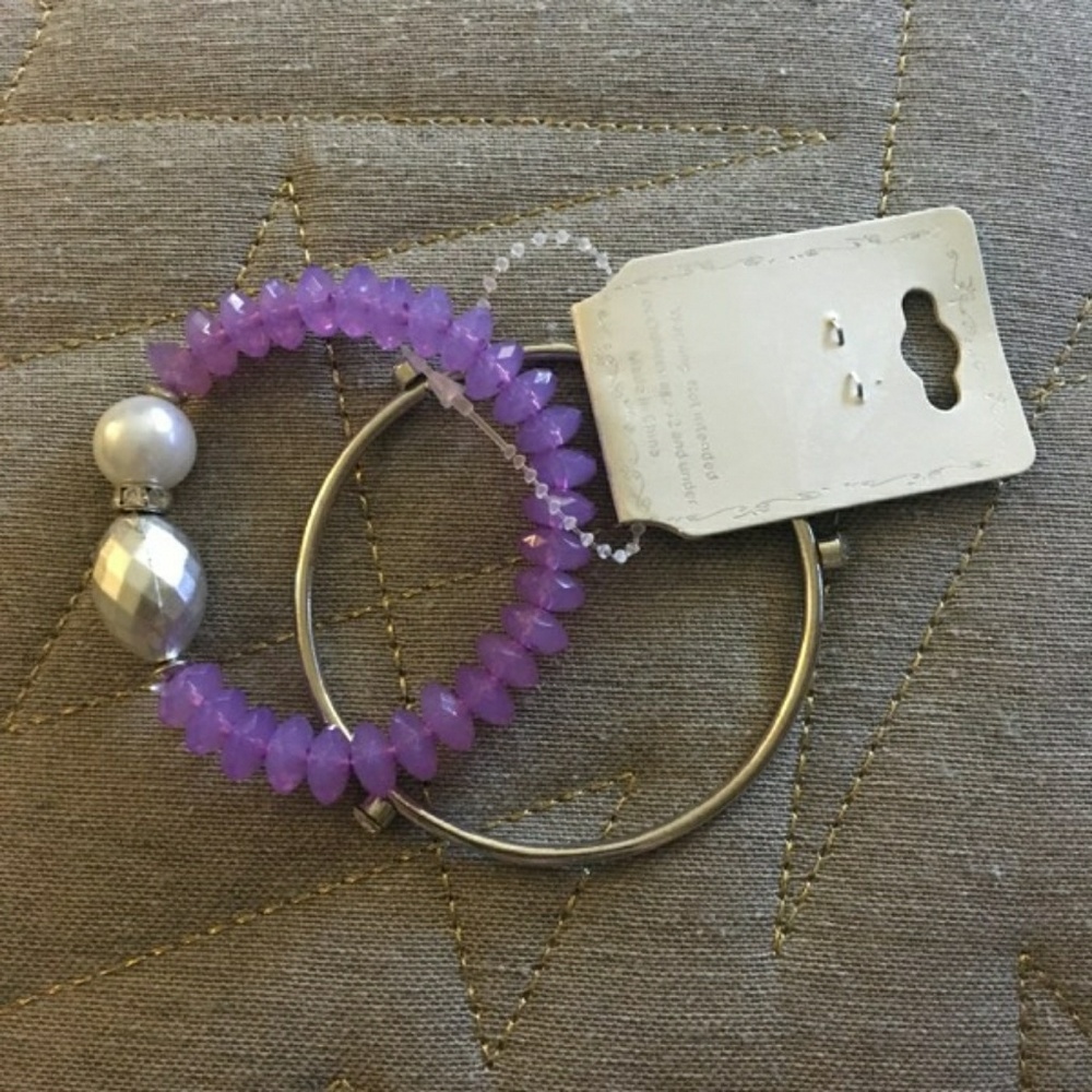 Bracelet Set. 2 for $10. Purple.